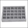 Jewelry Tray Gray Veet Jewelry Display Tray Ring Earring Bracelet Necklace Pendants Trays Holder Box Storage Orgaizer Drop Delivery Dha2D