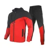 Men's Tracksuits Autumn and Winter New Sports Suit Hooded Stitching Pocket Zipper Casual Sweater Couple G221011