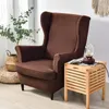 Stoelbedekkingen Noordse vleugelafdekking Stretch Spandex fauteuil High slopende wingback bank Slipcovers met stoelkussen Home Decor