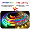 Strips 5V Adresable COB LED Strip Programmeerbare Magic RGB FOB Bar Licht Mobiele app Controle RGBW USB DC5V Powered 320les/M 0,5 m 1m