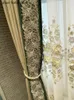 Curtain Curtains For Living Room Dining Bedroom Retro Thickened Chenille Jacquard Gold Embroidery Stitching Blackout