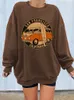 Women's Hoodies Sweatshirts San Francisco California Print Women Vintage Buses Oversized Crewneck Tops Woman Drop-shoulder Pullovers 221018