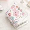 Creative fofo transparente 3 anel mini-folhas soltas Livro de mão-de-folhas para aluno Portátil Binder Binder Kawaii Supplies 2022