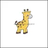 Pins Broschen Emaille Tierbroschen Pin Pin Funny Cartoon Faultier Brot Hedgehog Elefant Giraffe Biene Hund Badge Rucksack Kragen Brosche j Dhtnc