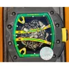 Relógios de luxo para homens relógio mecânico Rm59-01 movimento totalmente automático safira espelho borracha pulseira suíça marca designer s