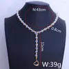 Pendentif Colliers Fahion Bijoux en acier inoxydable Collier de brins de perles avec long coeur pour homme femme Joyas Jewels Store NF518001