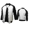 Men's Jackets Autumn Winter -Selling Men&#39;s Baseball Jacket Big Pockets And Leather Sleeves Casual Sports Stand-up Collar