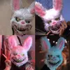 Máscaras de festa Halloween Scary Head Cover Rabbit Cosplay Mask Bear Bunny Props Dress Up Máscara para Festa de Halloween Scary Capfetar Costumelt091