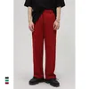 남자 바지 2022 남자 한국 거리 패션 느슨한 캐주얼 한 단순한 빨간 녹색 탄성 허리 스트레이트 팬