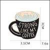 Pins Brooches Cartoon Coffee Cup Brooch Pins European Enamel Funny Metal Brooches For Girls Gift New 2021 Xmas Badges Bag Clothes D Dhf7Z