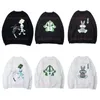 New Womens Round Neck Hoodie Men Women Autumn Fashion Sweatshirts Couples Cartoon Print Clothing Asian Size S-XL