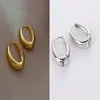 Boucles d'oreilles créoles mode et Simple femme goutte d'eau pendentif ligne d'oreille métal lisse pour femme tempérament coréen fille vêtements quotidiens