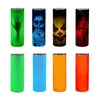 Sublimation Straight Tumbler 20oz Glow in the dark Blank Tumblers with Luminous paint Vacuum Insulated Heat Transfer Car Mug 7 Styles fy4467 1012