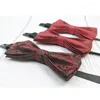 Bow Ties Fashion Men's Bowtie 2022 Brand High Quality Formal Tie For Men Wedding Party Butterfly With Gift Box Wine Red