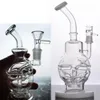 매우 독특한 파이프 grab egg Recycler dab rig rig construlation of water oil burner 14mm glass bowl