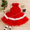 Weihnachten Tutu Kleid Kleinkind Mädchen Ärmelloses Tüll Prinzessin Kleid Weihnachten Rüschen Kleider 1-5 Jahre Party Geburtstag Kleid