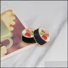 Pins Broschen Qihe Schmuck Broschen Pins Sushi Japanische Emaille Pin Revers Für Frauen Jacke Rucksack Einkaufstasche Dekoratives Zubehör Dhhks