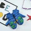 Ski-sneeuwhandschoenen voor kinderen, jongens, dinosaurus, snowboardwanten, dierlijk beeldverhaal, winterskihandschoen, waterdicht, winddicht, outdoorhandschoenen, afstellen9481364