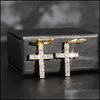 Knot Luxury Designer Jewelry Women Knot Earrings Hip Hop Jewlery Men Earings Iced Out Diamond Cross Hoop 60 T2 Drop Delivery 2022 Dhw2F