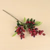 Dekorativa blommor konstgjorda bärgren för bröllop hem körsbärsfrukt falsk granatäpple juldekor