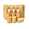 Rollo de bambú portátil en botellas para aceites esenciales Sub-embotellado Botella de rodillo de perfumes