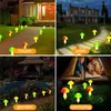 Strings Outdoor LED Solar Garden Light Cute Mushroom String Lights Waterproof 8 Modes Christmas Fairy For Yard Lawn Pathway Decor
