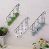 Home Decor Decorative Wall Shelves Wooden Hanging Staircase Storage Rack Hook For Display Bookshelf Ornament Flower Pot