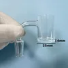 4 mm d'épaisseur à fond transparent Quartz Banger Nail Smoking Pipe Accessoire 10 mm 14 mm 18 mm Mâle Femelle Flat Top 25 mm pour Verre Eau Bongs Dab Rigs