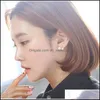 Ear Cuff 1Pair Fashion Ear Cuff Shiny Rhinestone Fl Drill Snowflake Simple Sweet Dangle Earrings Clip 1 6Md K2B Drop Delivery 2022 Je Dhrky