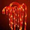 Christmas Candy Cane Landscape Light 10 Crutches Led String Fairy Lamps 53CM 60Leds EU US UK AU Power Supply