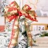 Kerst Tree Topper Bow Decorations Buffalo Plaid Xmas Bowknot Ornamenten Holiday Party Home Decor XBJK2210