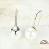 Other 925 Sterling Sier Elegant Round Pure Love Pearl Drop Earrings For Women Jewelry Brincos White Black Purple Pink Delivery 2022 Dhspy