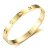 Luxury bracelet men women love diamond bangle fashion ladies jewelry silver rose gold plated designer stainless steel yellow white bracelets B6067417 wedding