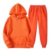 Survêtements pour hommes Marque de haute qualité Couleur unie Costume de sport à capuche Femmes Casual Sweat à capuche et pantalon Pièces Set Flecce Sportswear G221011