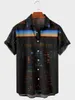 남자 캐주얼 셔츠 2022 남자 추세하라 주쿠 봄/여름 격자 무늬 셔츠 짧은 슬리브 가슴 포켓 디자인 패션 프린트 버튼 47