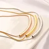 Collana girocollo di design di lusso a 3 colori Catena girocollo in acciaio inossidabile placcato oro 18 carati Accessori per gioielli da sposa per donna moda