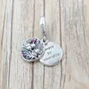 925 Sterling Silver Beads Multi-Colored Cz & Purple Enamel Charms Fits European Pandora Style Jewelry Bracelets & Necklace 797671CZRMX AnnaJewel