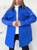 Женский пакет Parkas Lose Lingge Lingge Winter Jacket Casual Turn Curt Colar Cell Pright Tockat Office Lady Outwear Женская одежда 221024