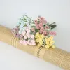 الزهور الزخرفية 1pcs مصطنعة مصغرة باقة زفاف الزفاف غجر الزهور الزخار