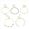 Cavigliere 5Pcs Cavigliera Catena Donna Sandy Beach Fashion Semplicità Stratificato Amore Braccialetti alla caviglia a forma di cuore Estate San Valentino 3 8Hs Dheip