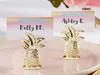 100 Stück Mini-Gold-Ananas-Tisch-Platzkartenhalter, Namensnummer, Menüständer für Hochzeitsgeschenk, Party-Event, Party-Dekoration