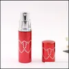 Diffusori di oli essenziali 10Cc 10Ml Ricaricabili portatili Minuble Love Heart per bottiglia Viaggiatore Spray in alluminio Campione Contenitori vuoti Otx7G