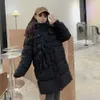 Parkas en duvet pour femmes hiver Plaid coton rembourré veste col montant à capuche chaud Parka blanc noir vert décontracté à manches longues femme coton Outwear 2022 T221011