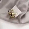 Hoop Ohrringe Goldene Koreanische Geometrie Metall Silber Farbe Ohrring Für Frauen Weibliche Retro Schmuck 2022 Trend Mode Kreis Loops2139