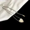 Collana designer gioielleria femmina in acciaio inossidabile coppia oro canotta a sospensione cuoio sul collo regalo per la fidanzata AccessO320Y