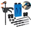 Profissional Hand Tools Definações de orifícios oblíquos de orifício oblíquo Bits de broca de bolso kit de gabarito de 15 graus Guia de ângulo conjunto DIY Carpintaria 6/8/10m