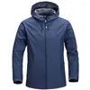 Vestes pour hommes et manteaux printemps automne extérieur imperméable randonnée Camping coupe-vent à capuche fermeture éclair décontracté hommes