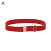 Belts Fashion Dress Decoration Stretch Adjustable Opposite Buckle Waistband Elastic Waist Belt