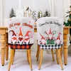 Christmas Chair Cover Faceless Santa Claus Gnome Oranments Merry Christmas Decor For New Year Noel Natal XBJK2210