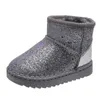 Bottes hiver 2022 nouveaux enfants filles paillettes coton épais velours garçons thermique cheville Y2210